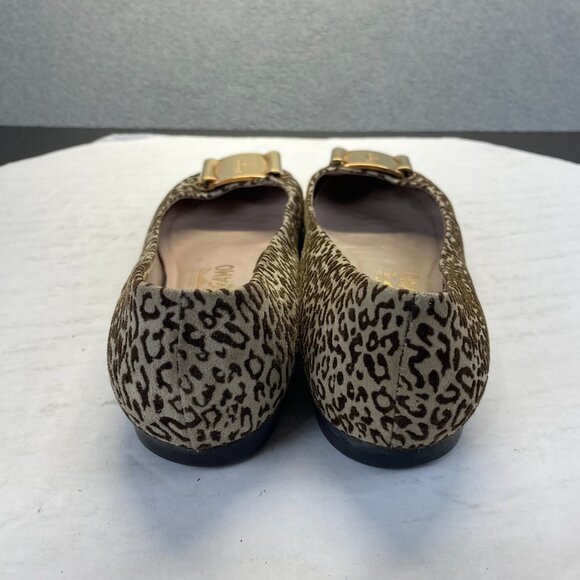 Salvatore Ferragamo Animal Print Suede Size 7 B.Preppy,Flat,Casual - Picture 6 of 15